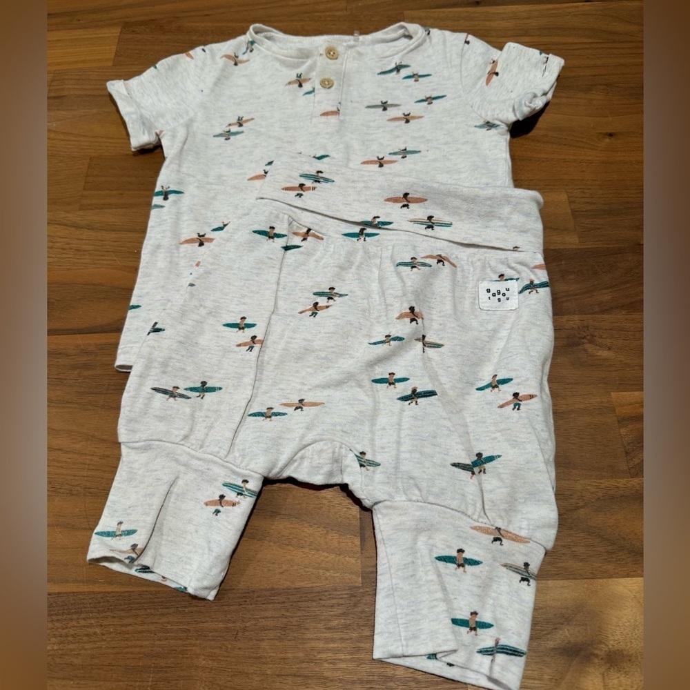 Gagou Tagou surf novelty print 2 pcs
